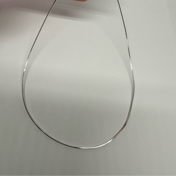 Sterling Silver Round Omega Chain Necklace - Picture 12 of 12